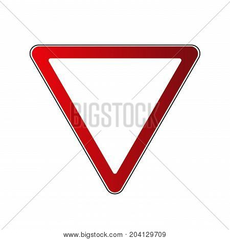 Yield Triangle Road Sign