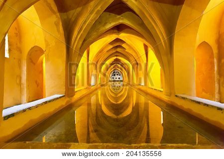 Real Alcazar In Seville, Andalusia