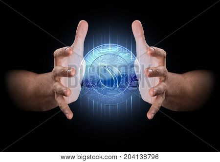 Hand Conjuring Cryptocurrency