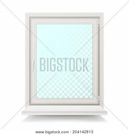 Plastic Window Vector. Home Window Design Concept. Isolated