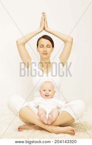 Yoga Baby and Mother Sport Exercise for Child and Mom Healthy Fitness for Family with Kids