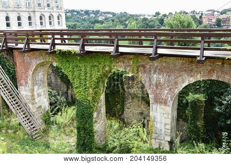 Viadukt of the Royal Palace of Budapest Hungary