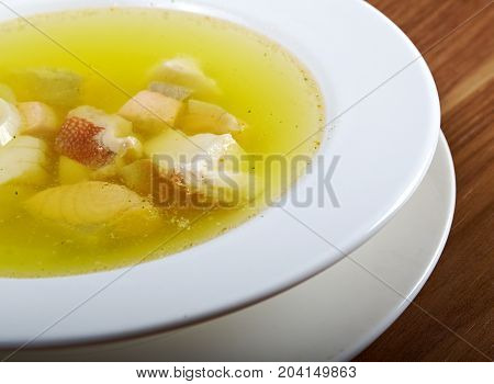 Ukha With Sterlet , Salmon .