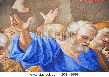 Paintings Made With Mosaic In The Saint Peter Basilica, Vatican