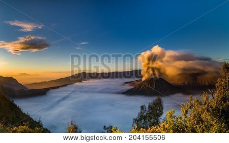 Mt Bromo Panorama view at Penanjakan