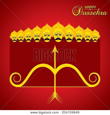 dussehra festival greeting or poster design stock vector
