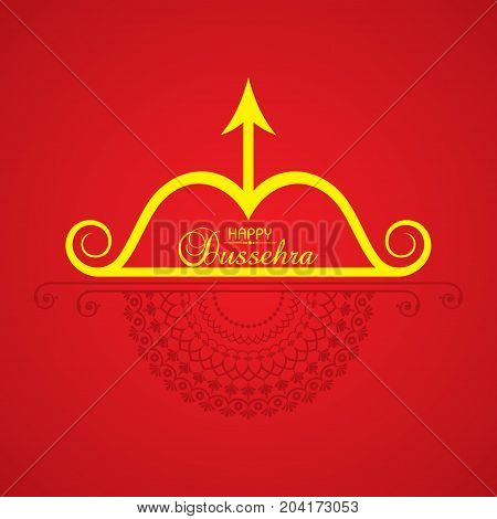dussehra festival greeting or poster design stock vector