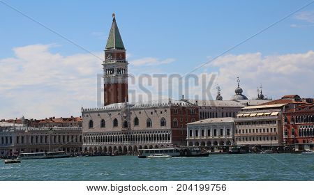 Venice Italy Campanile Of Saint Mark And Ducal Palace Photograph