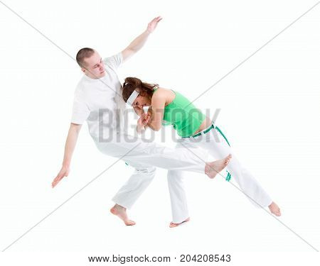 Contact Sport .Capoeira. sport, over white background