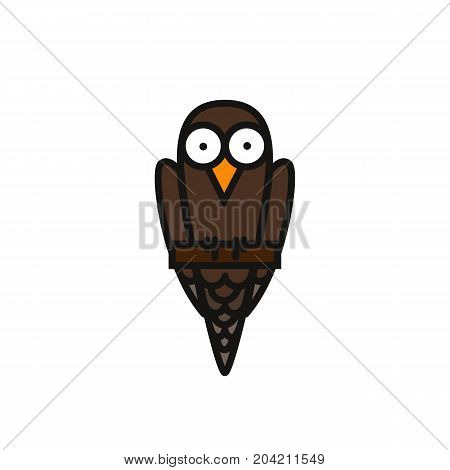 Bird Icon Icon Isolated On White Background. Bird in a cartoon flat style, for web sites, mobile apps and other proet sites. Vector Illustration
