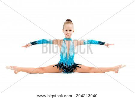 gymnastics  figures over white background ,  isolated,