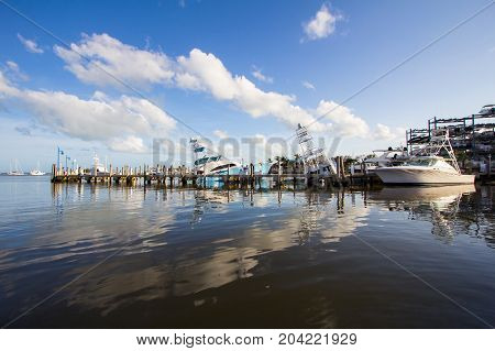 The marine in Coconut Grove one day after the hurricane irma