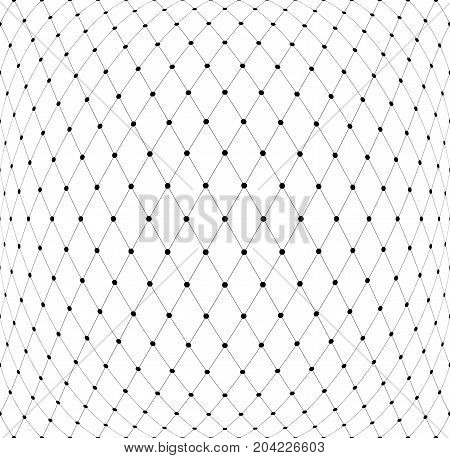 Mesh diamonds 3D pattern. Abstract textured background. Vector art.