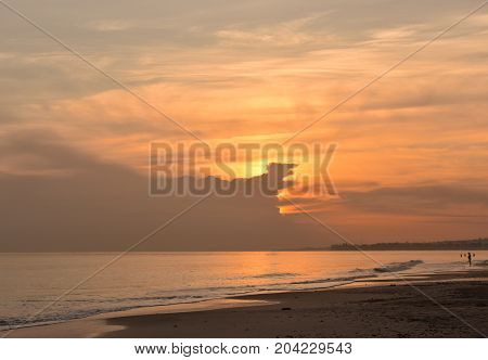 picture took of a sunset,from the beach
