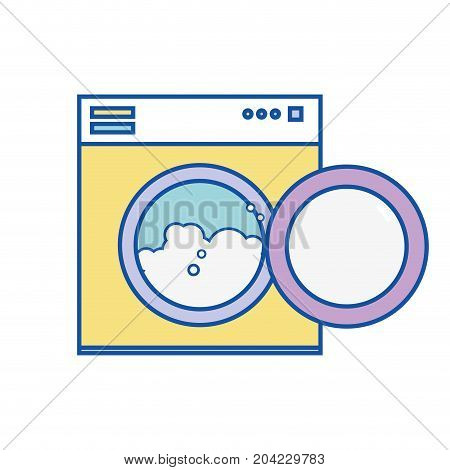 nice drayer machine technology to clean the clothes vector illustration