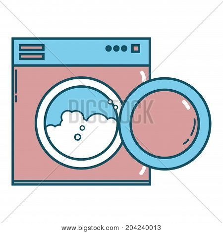 nice drayer machine technology to clean the clothes vector illustration