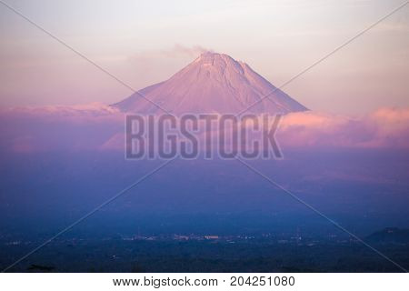 Mount Merapi Gunung Merapi Is An Active Stratovolcano Located On The Border Between Central Java And