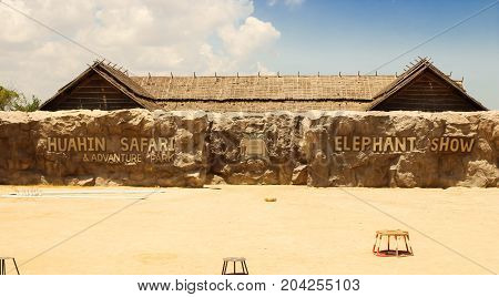 Prachuap Khiri Khan THAILAND - May 10 2017 Editorail use only;Elephant show at HuaHin SafariThailand