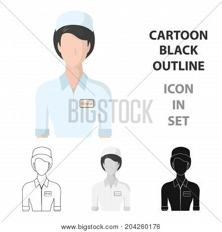 Medical staff in the hospital. Medicine single icon in cartoon style vector symbol stock illustration .