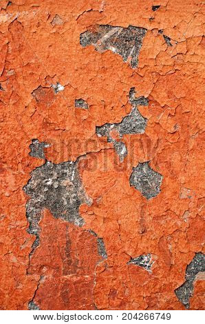 Texture Of Wall Painted With Red Lead