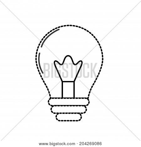 dotted shape light energy bulb to illumination vector illustration