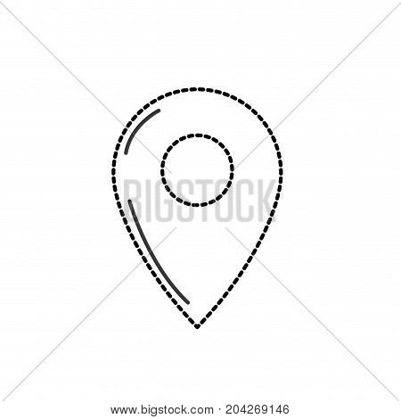 dotted shape symbol ubication to explore map location vector illustration