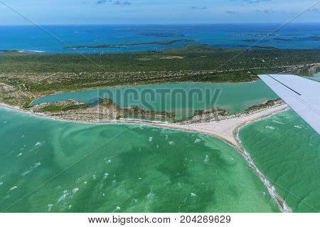 Aerial view of Anna Maria Island Florida. USA