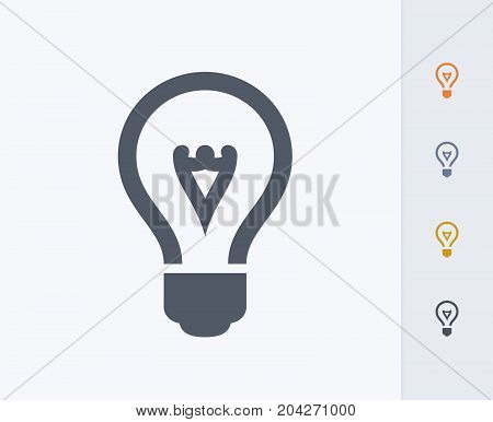 Light Bulb - Carbon Icons. A professional, pixel-perfect icon designed on a 32x32 pixel grid and redesigned on a 16x16 pixel grid for very small sizes