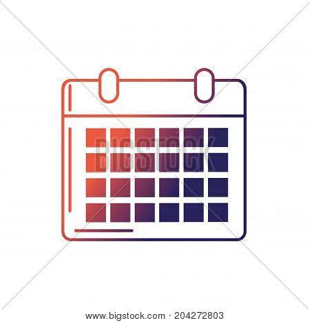 line calendar to organizar important events vector illustration