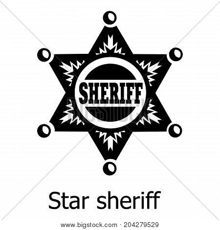 Star sheriff icon. Simple illustration of star sheriff vector icon for web