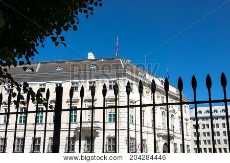 Austrian Federal Government with office of Federal Chancellor is located on Ballhausplatz Vienna