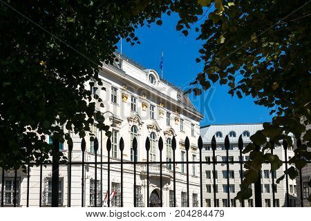 Austrian Federal Government with office of Federal Chancellor is located on Ballhausplatz Vienna