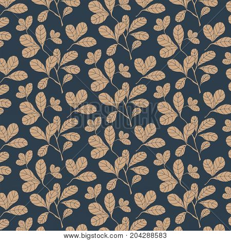 Seamless pattern with floral elements- vector illustration