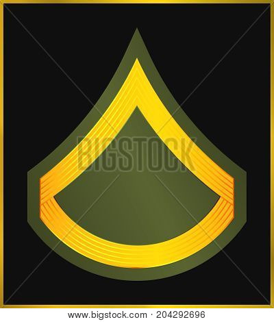 Military Ranks And Insignia. Stripes And Chevrons Of Army