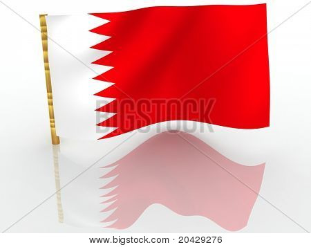 Bahrain. Nationella flagga