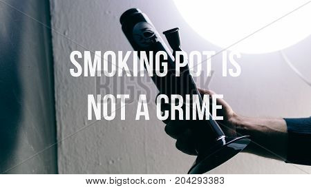 Glass Bongs For Smoking Pot Close-up Soft Focus.  Smoking Pot Is Not A Crime