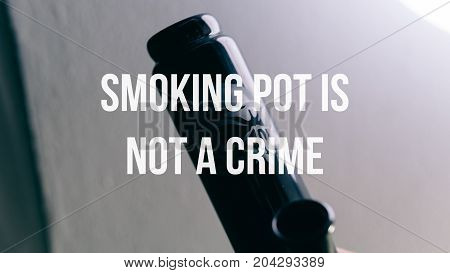 Glass Bongs For Smoking Pot Close-up Soft Focus.  Smoking Pot Is Not A Crime