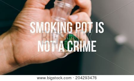 Glass Bongs For Smoking Pot Close-up Soft Focus.  Smoking Pot Is Not A Crime