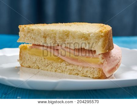 Ham Omelet Grilled Cheese Sandwich