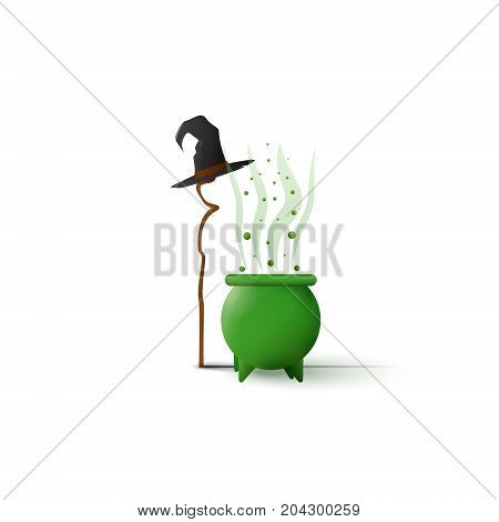 Prin On A T-shirt, A Logo In Honor Of The Halloween Holiday. Vector Illustration