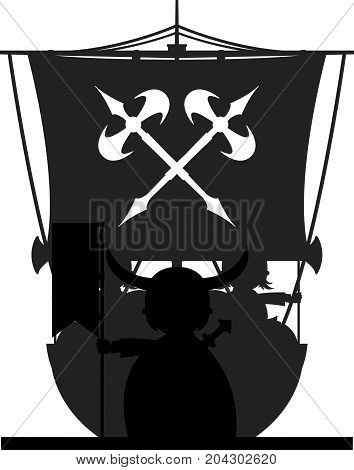Viking Ship Silhouette 28.eps