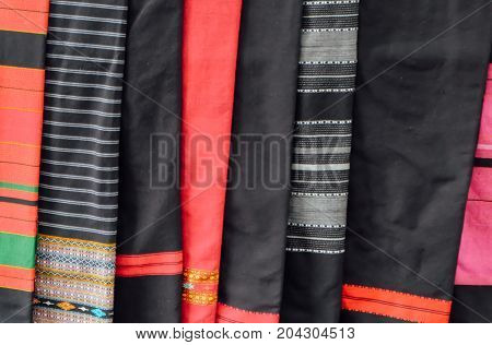 Thai cloth pattern of Ratchaburi, Local fabric.
