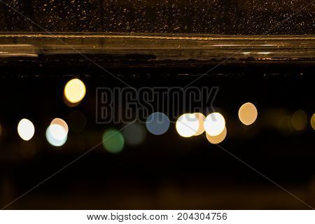 Abstract Colorful Background With Lighting Bokhe In The Dark