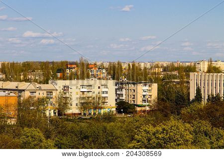 Aerial View On The City Kremenchug In Ukraine