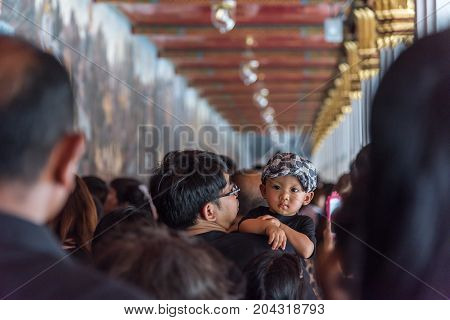 People To Pay And Respect To Thai King Bhumibol