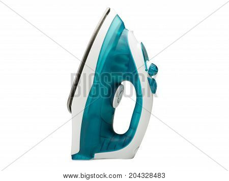Classic electric iron isolated on a white background.