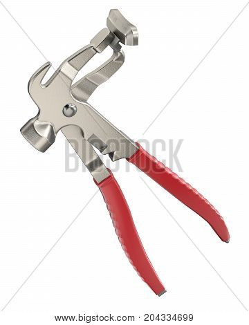 Weight pliers with the weight isolated on white background  - 3D illustration