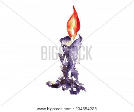 halloween candle black, light celebration scary decoration night