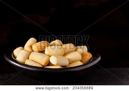 Traditional Snack From Colombia Called Achira On Black Background