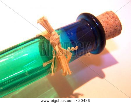 Blauwe en groene fles Top